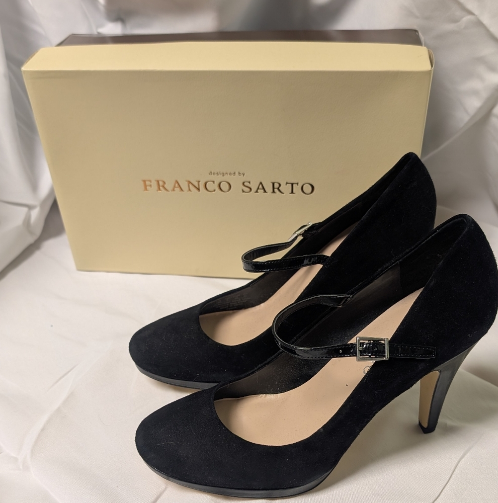 Franco Sarto size 10 black pump high heels